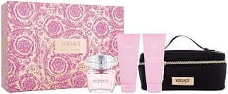 Versace Bright Crystal by Versace for Women, 4-teiliges Geschenkset, 100 ml, Eau de Toilette, 100 ml Duschgel, Beauty-Case