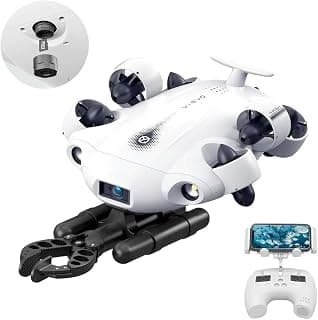 4K Kamera Unterwasserdrohne FIFISH V-EVO, AI Vision Lock 360° omnidirektionale Bewegung Unterwasser ROV mit Tiefenhaltung, ROV Roboter mit VR Kontrolle