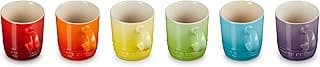 LE CREUSET 6er-Set Espressotassen aus Steinzeug, 100 ml, Regenbogen, 79114108359030