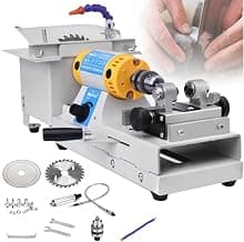 Lapidary-Tischsäge – Edelsteinpolier-Puffermaschine – multifunktionale Schleifmaschine mit Einstellbarer Geschwindigkeit, Stein Schneidemaschine – Schleifen/Schneiden/Bohren