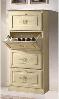 Casa Padrino Luxus Barock Schuhschrank Creme H. 170 cm - Made in Italy