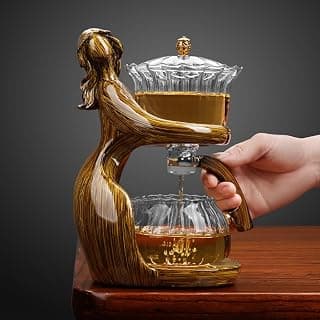 Elegantes Glas-Teeset Für Faulenzer – Automatischer Teeaufguss, Hochwertiges Zubehör Für Zuhause, Luxus-Kung-Fu-Teeservice Mit Magnetverschluss(A)
