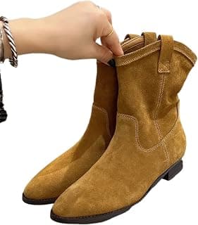 Stiefel für Damen Damenstiefel und -Schuhe Herbst Luxus Designer Denim Leder Knöchel Gummi Spitz High Heels Basic Stoff Mikrofaser Beflockung (Color : 2, Size : 6.5)