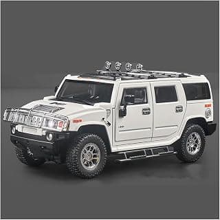 1/18 Für Hummer H2 Highway Maßstab 61 Simulation Casting Auto Modell Zurückziehen Druckguss Spielzeug Auto Für Die Sammlung(White)