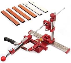 Professioneller Präzisions Messerschärfer mit 6 Schleifsteinen, 360° Drehbarer Winkel, Verstellbares Design, Fester Winkel Profi Messerschärfer Set Knife Sharpener