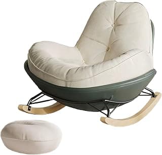 Wohnzimmer-Schaukelstuhl, Home-Lazy-Sofa, Home-Light-Luxus-Freizeit-Loungesessel, geeignet für Innenhof-Wohnzimmer-Balkonstuhl-Sofa-Stuhl (Green)