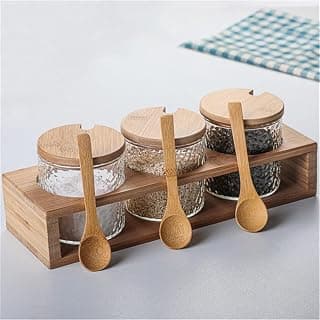 Luxus-Gewürzglas 5/4-Teiliges Set Haushaltsgewürzbox Mit Tablett Keramik Salz Zuckerdose Küchenutensilien Regal