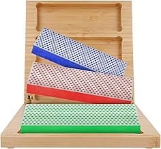 DMT Diamond Whetstone™ Diamant Schleifstein in Holzbox 6" Set Grob, Fein, Extrafein, Messerschärfer in Profiqualität, 15cm Wetzstein für Messer und Werkzeuge, Made in USA, W6EFC