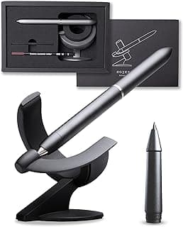 novium Hoverpen Future - Rollerball-Stift mit magnetischer Schwebetechnik | Von der Raumfahrt inspiriertes Design | Schreibtisch-Setup | Luxus-Geschenkidee | Deep Black