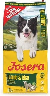 JOSERA Lamm & Reis (1 x 12,5 + 2,5 kg) | Adult | Premium Trockenfutter für ausgewachsene Hunde | Monoprotein - 100% Lamm | proteinarm & fettreduziert - besonders gut verträglich | glutenfrei | 15kg