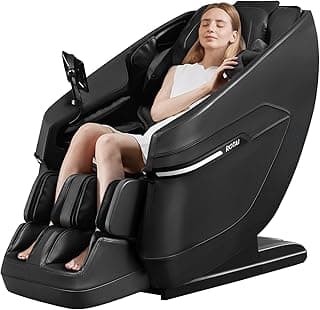 ROTAI Massagesessel 3D mit Zero-Gravity & Lendenwärme, Fußrollen & Bluetooth – 19 Auto-Programme, 6 Modi, 5 Geschwindigkeiten für Schulter- & Nackenentspannung