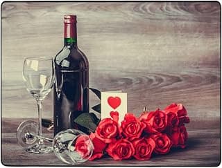 BAFAFA Rotwein-Rose-bedruckter Bereich Teppich Weiche Teppiche Rutschfeste Bodenteppich Yogamatte Wohnkultur Bodenmatte Luxus Badezimmer Teppich Spielmatte