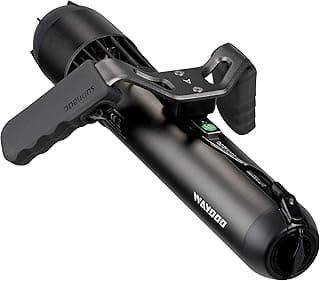 Waydoo Subnado Unterwasser-Scooter, Sea Scooter mit Daumensteuerung für SUP Paddle Board, Pool, Tauchen & Schnorcheln, kompakt & tragbar für Erwachsene & Kinder, Grau/Rot