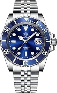 watchdives Steeldive Herren Automatikuhr SD1953 Edelstahl NH35 Uhrwerk 300 m Taucheruhren, Schwarzes Zifferblatt grüne Lünette, Luxus, Freizeit, Mode, Business, Tauchsport