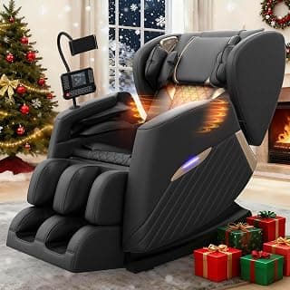 Ganzkörper-Massagesessel, elektrischer Massagesessel, Zero-Gravity-Modus, mit 16 Massagepunkten und 8 Airbags, Lendenwirbelheizung, Wadenroller- und Airbag-Massage, Bluetooth-Lautsprecher