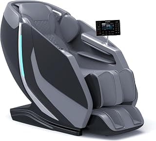 PUDO 4D Massagesessel Massagestuhl Ganzkörpermassage: Massagesessel mit Wärmefunktion Massage Stuhl Massage Chair - Schwarzgrau