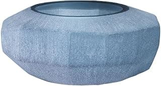 Casa Padrino Luxus Schüssel Blau Ø 36 x H. 15 cm - Wohnzimmer Dekoration - Deko Accessoires