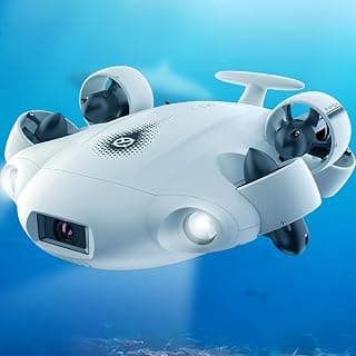 FIFISH V-EVO 4K Unterwasserdrohne mit Roboterarm AI Vision Lock 360° omnidirektionale Bewegung 100M Diving Underwater ROV (Standard-Set)