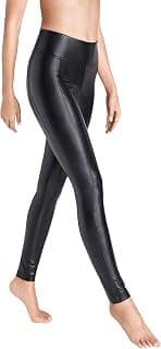 Wolford Damen Edie Forming Leggings,Frauen Stoffhose,Freizeithose,Basic,Leder-Optik,Kunstleder,veganes Leder,enganliegend,Black,36 (36)