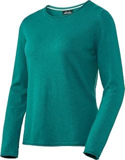 Damen Kaschmir-Seide Rundhalspullover in Schwarz, weicher Strickpullover für Frauen, Ganzjahres-Pullover, Gr. 38-48