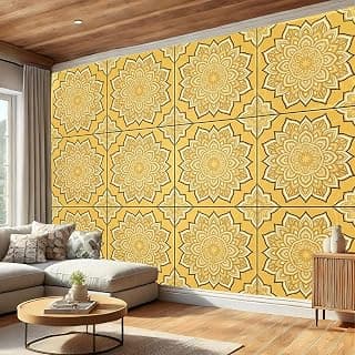 Klassischer Luxus Tapete Wandbild, Bernstein Fototapete für Wohnzimmer Schlafzimmer Seidentapete Wandtapete Meditationsraum Deko, Geometrische Rose Mustertapete - 450 x 315 cm