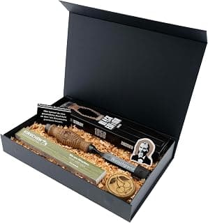 KIRSCHEN Geschenkbox Stechbeitel Founder's Black Edition 20 mm mit Wunschgravur, brünierte Klinge, Akazienholz-Heft - personalisiertes Handwerker Geschenk für Schreiner, Tischler
