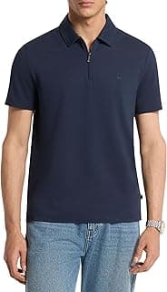 Herren Sleek Pique Short Sleeve Zip Polo Kurzärmeliges Poloshirt aus elegantem Piqué mit