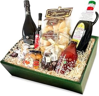 Feinkost Geschenkkorb IL MEGLIO D'ITALIA mit ausgesuchten italienischen Spezialitäten Prosecco/Olivenöl/Pasta/Dessert