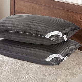Basic Beyond Bettkissen zum Schlafen – Kissen in Standardgröße 2er-Set – Luxus-Hotel-Kollektion Daunen-Alternative Kissen, schwarz, 50,8 x 66 cm
