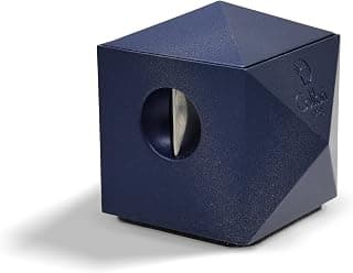 Colibri Quasar Tisch-Zigarrenschneider - V-Schnitt & Gerader Schnitt in Einem - Für Zigarren bis zu 70 Ringmaß - Hochwertiges Pyramiden-Design aus Metall - Federunterstützte Auslösung - Geschenkbox