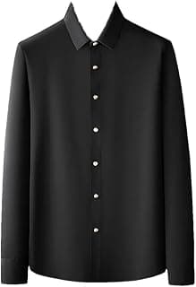 Luxus-Hemd aus Seide, Business-Stil, Knopfleiste, langärmelig, Frühling, lässig, einfarbiges Hemd
