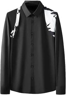 Herren Langarm Hemd Luxus Casual Business Kleid Hemden Social Party Slim Shirt