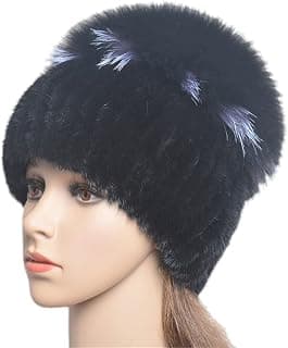 keusyoi Pelzmützen für Frauen Fellmütze mit Luxus Big Pompon Fell Beanies Winter Damen Mütze Damen Hüte