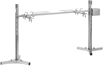Klarstein Rotisserie Grill Mit Motor, Elektrischer Drehspieß, Großer Spießgrill für Hähnchen & Spanferkel, Höhenverstellbar, Mit Edelstahl-Standbeinen