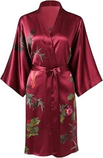Damen Kimono Kurzer Bademantel aus 100% Seide