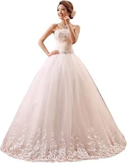 Hochzeitskleid, Ballkleider, Schnürung, Braut, Neue Luxus-Hochzeitskleider, Prinzessinnenkleider, Übergröße (Off White 14)
