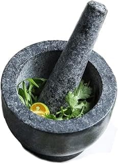Mörser- und Stößel-Set aus Granit von Natural, Nicht porös, spülmaschinenfest