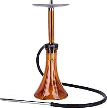 MR EDS E46 Love - Premium Shisha Wasserpfeife Hookah aus Edelstahl mit Silikonschlauch und Mundstück, Integrierter Diffusor, Modernes Ausblassystem, 55cm Höhe (Amber)
