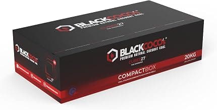 BLACKCOCO’s Shisha Kohle 20 kg – Premium Kokoskohle Naturkohle für Shisha & Grill – Cocos Grillkohle mit Langer Brenndauer – ohne Zusätze - CUBES27+