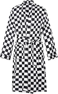COLD POSH Bademantel Herren Morgenmantel Lang Satin Nachtwäsche 100% Seide Kimono Sleepwear V Ausschnitt mit Gürtel