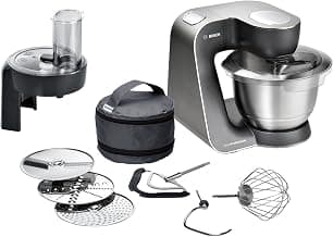 Bosch MUM57810 Küchenmaschine Home Professional mit Edelstahl-Rührschüssel, 900 Watt