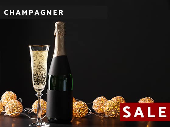 Luxus Champagner mit Glas