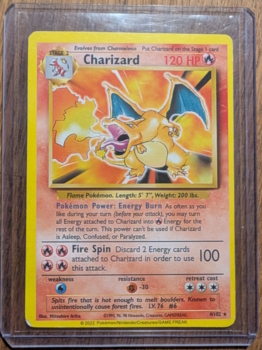 Pokémon Karte Charizard mit 120 HP